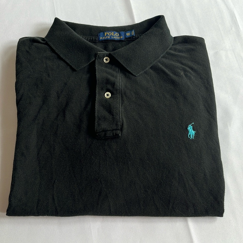 Very nice black Polo Ralph Lauren men’s golf casual shirt!